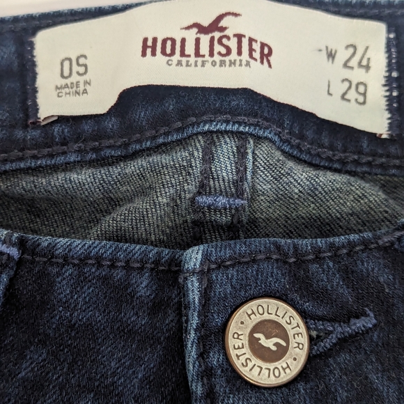 Hollister Co. Junior's or Women's Skinny Jeans Dark Wash Size 0 Short W24 L29 - Picture 9 of 10